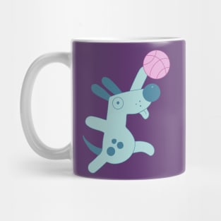 Puppy playing basketball Mug